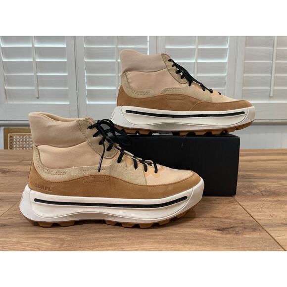 Sorel Women's Ona 503 Mid High-Top Sneaker Suede Textile Upper Size 9.5 NIB - Picture 2 of 13